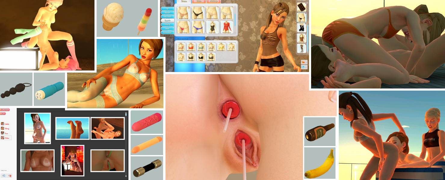 Lots of bonus items: vibrators, dildos, toys, lollipops, and beer bottles! New and exciting sex positions!